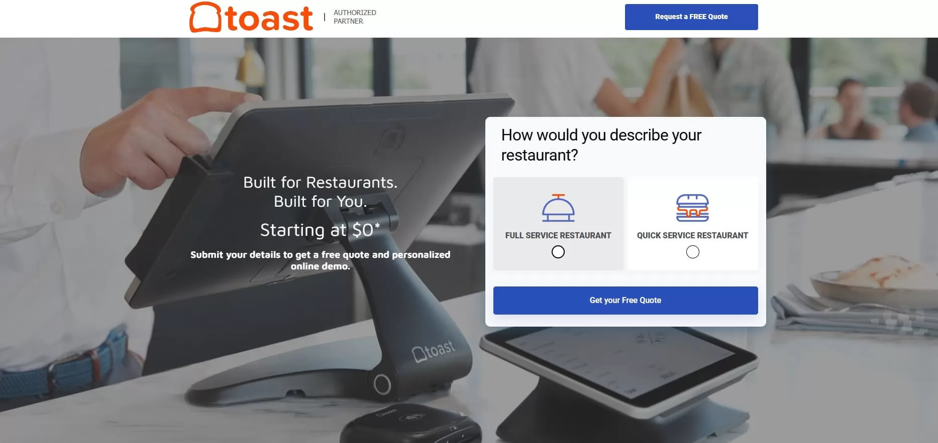 Toast Restaurant POS Hardware USA