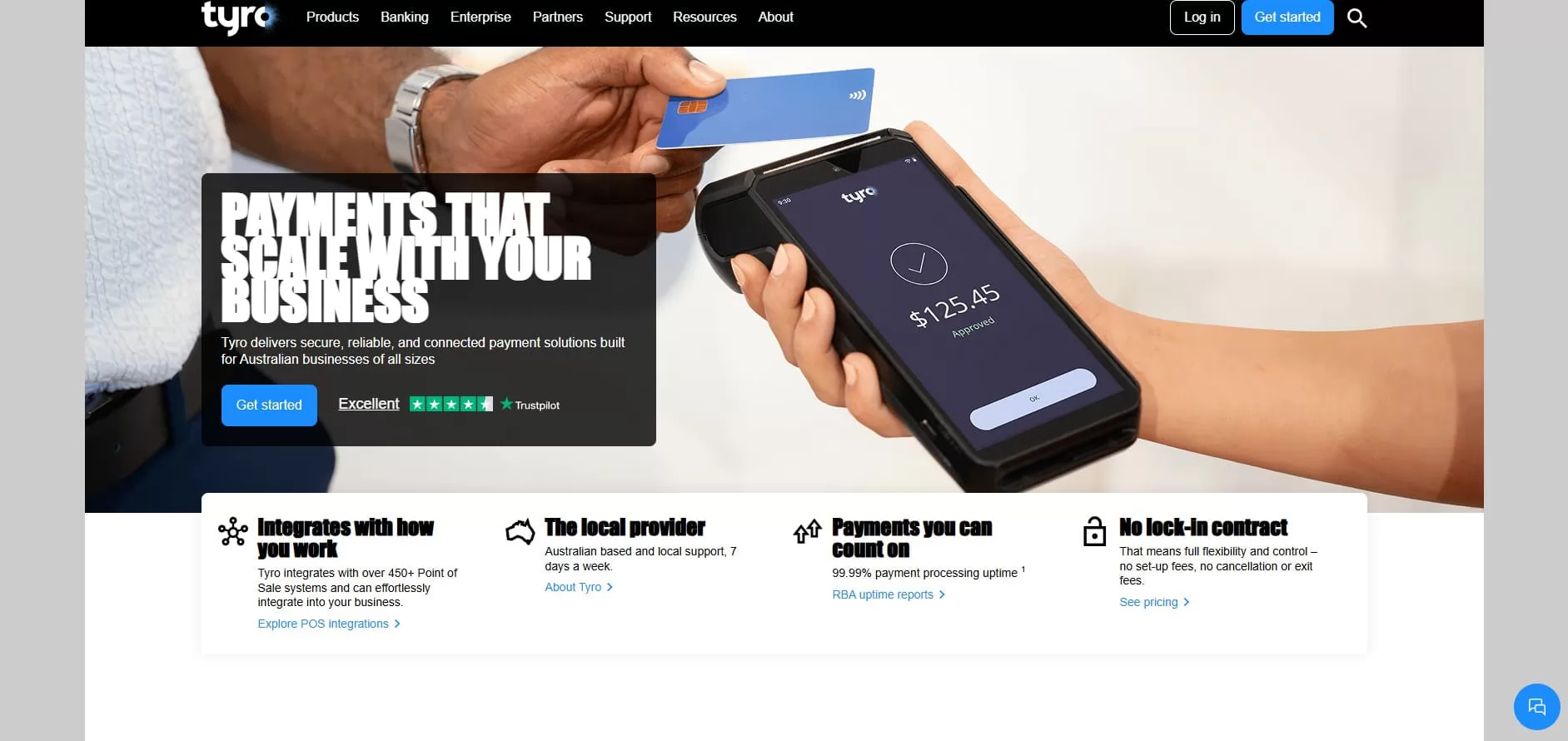 Tyro Integrated EFTPOS Hardware for Australian Retailers